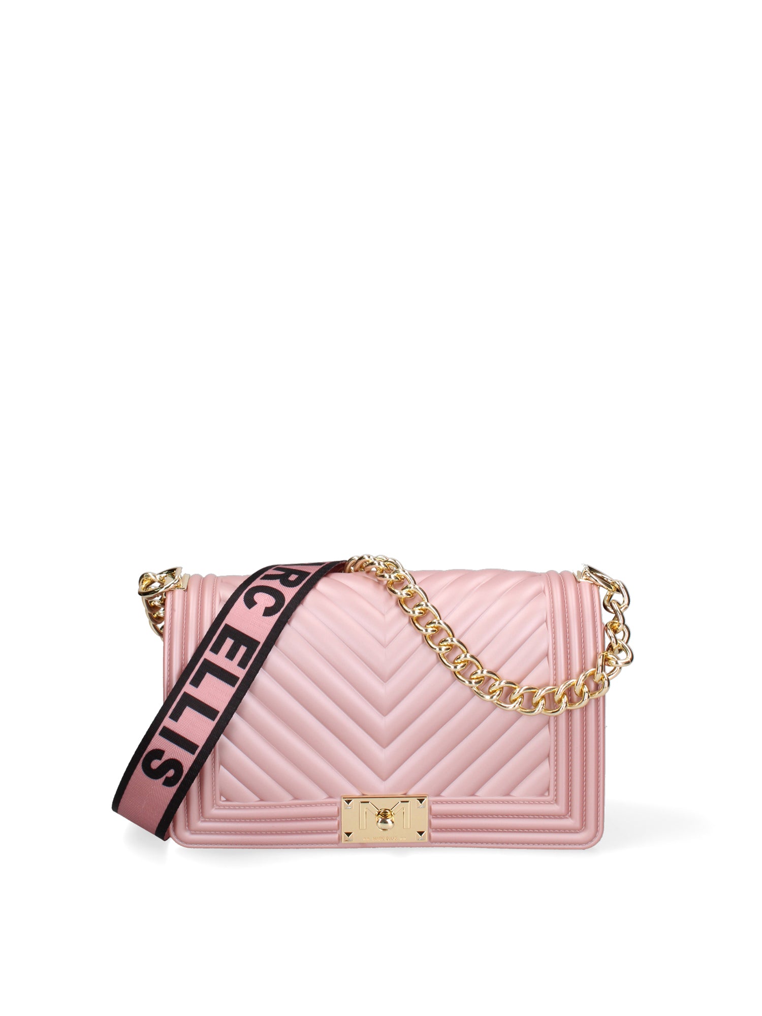 Borsa a mano da donna 100% Pvc FLAT-M 24-OLD ROSE - GOLD Marc Ellis
