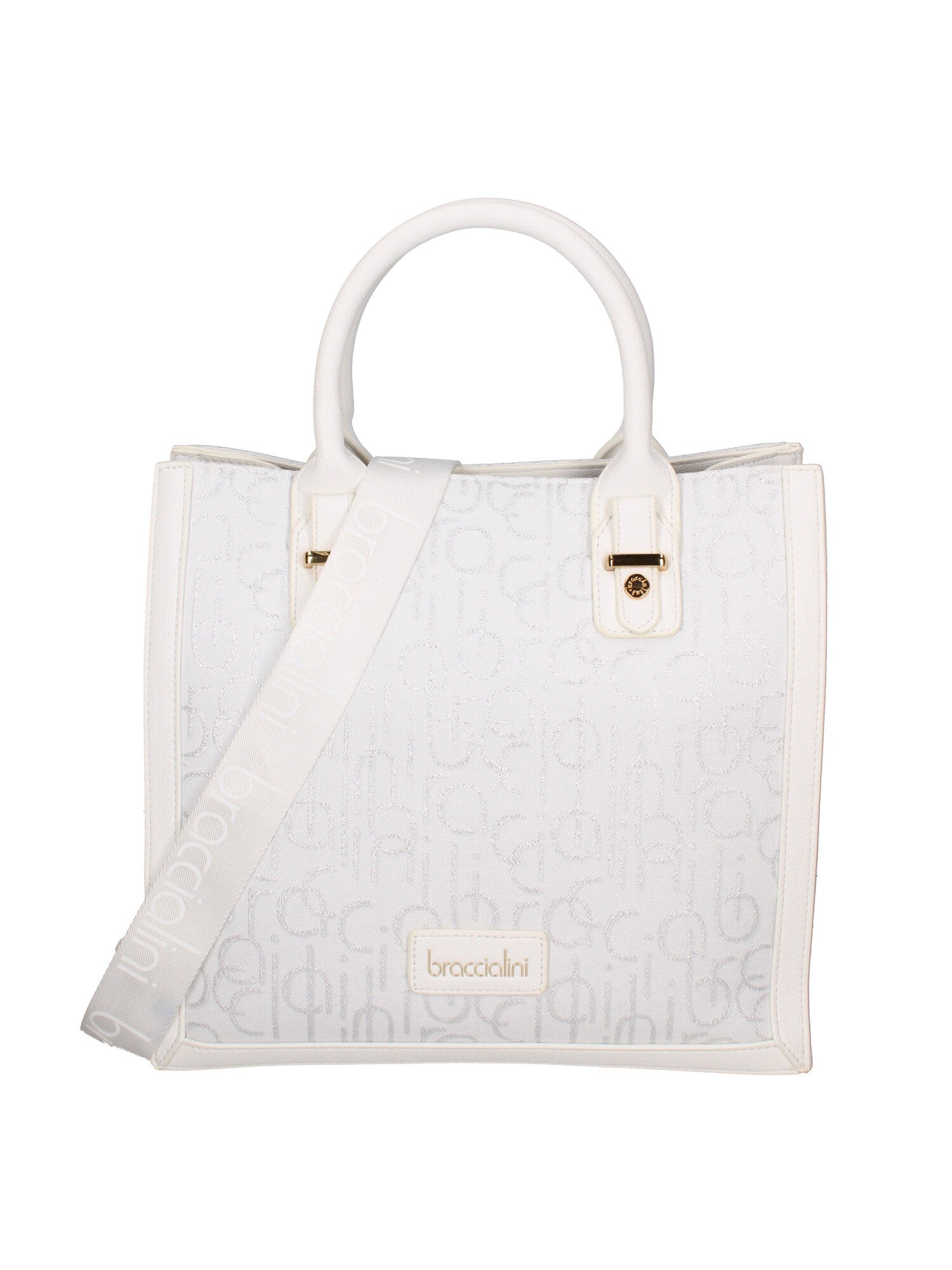 Oriana Chic Borsa a mano da donna 100% poliestere B16865-BIANCO Braccialini