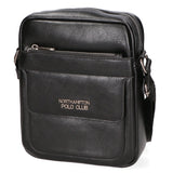Borsa a tracolla uomo in pelle PU Casual PCL3082-BLACK Northampton Polo Club