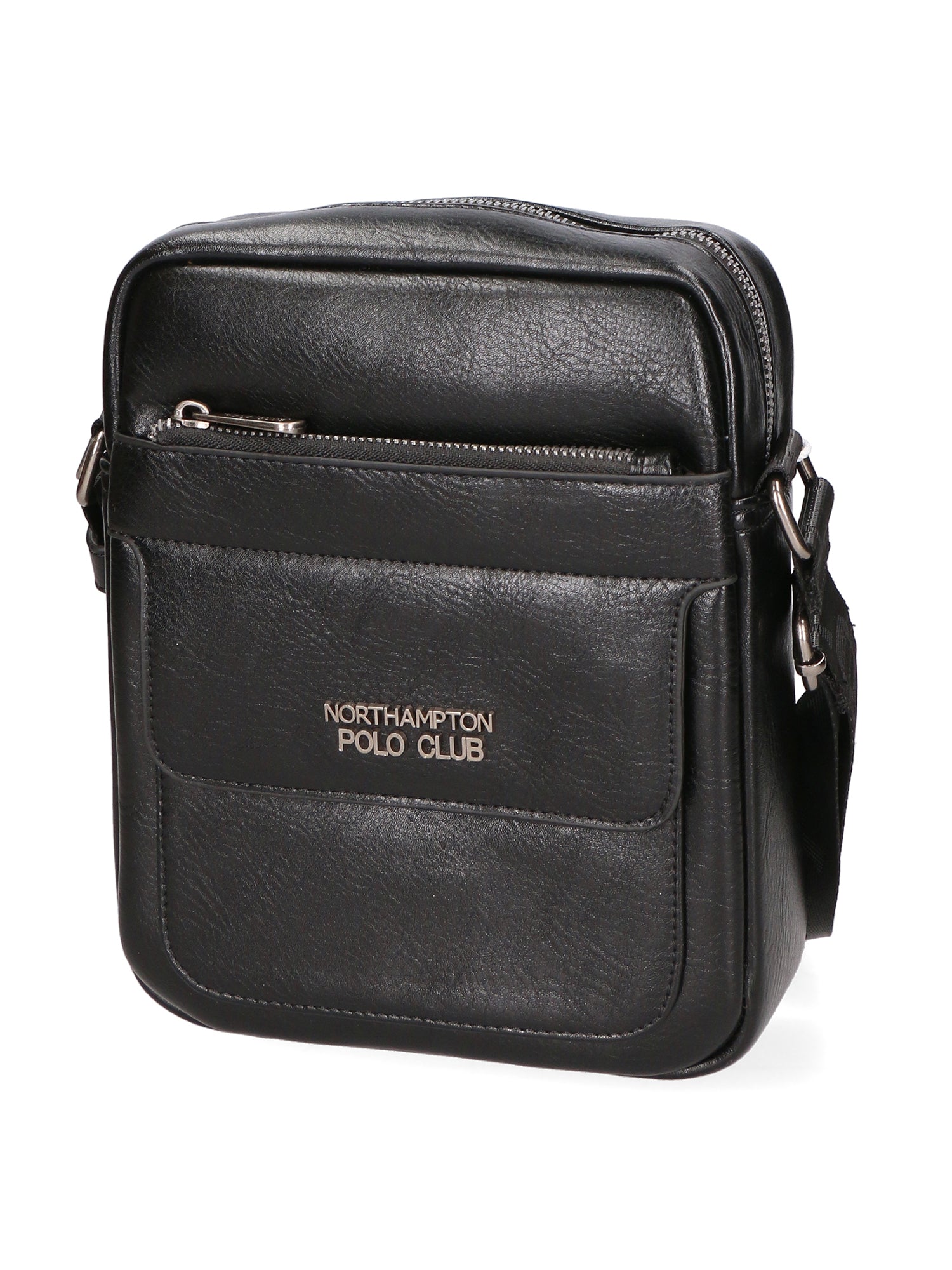 Borsa a tracolla uomo in pelle PU Casual PCL3082-BLACK Northampton Polo Club
