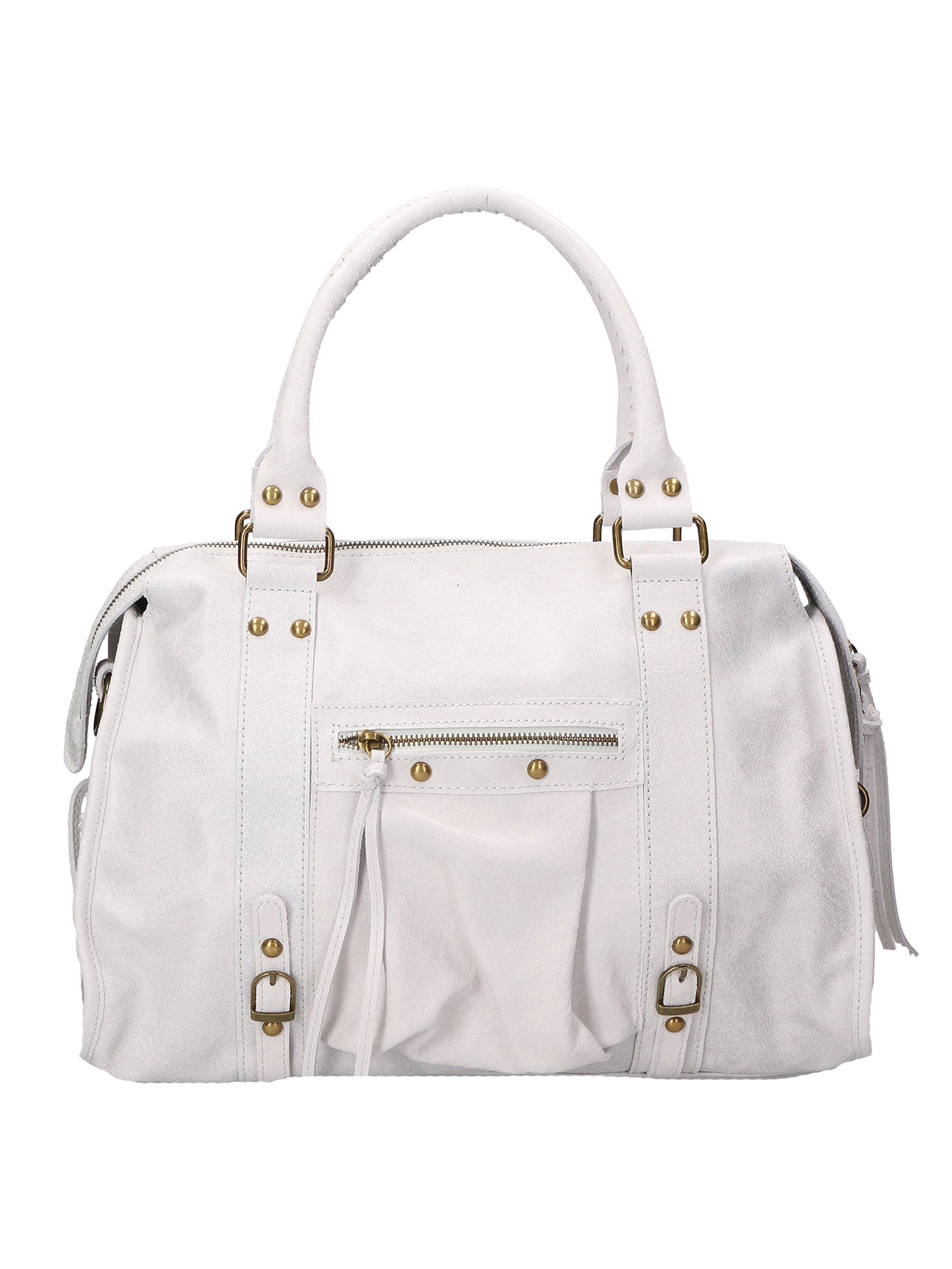 Elara Borsa a spalla da donna Vera pelle 06090-BIANCO Gave Lux