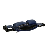 Aisha 04733-D24 BLU BLUE Marsupio da donna in vera pelle + canvas Gave Lux