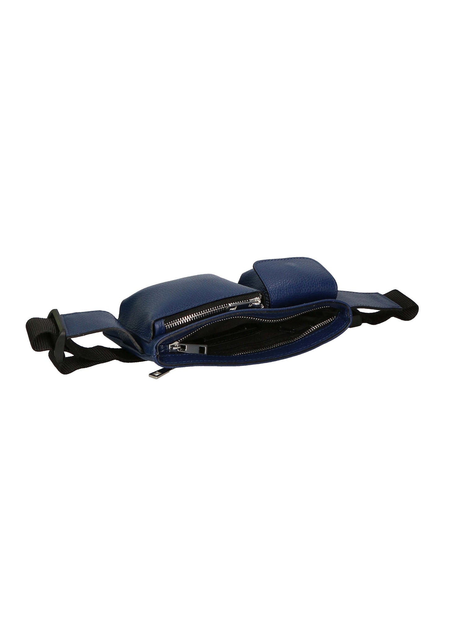 Aisha 04733-D24 BLU BLUE Marsupio da donna in vera pelle + canvas Gave Lux