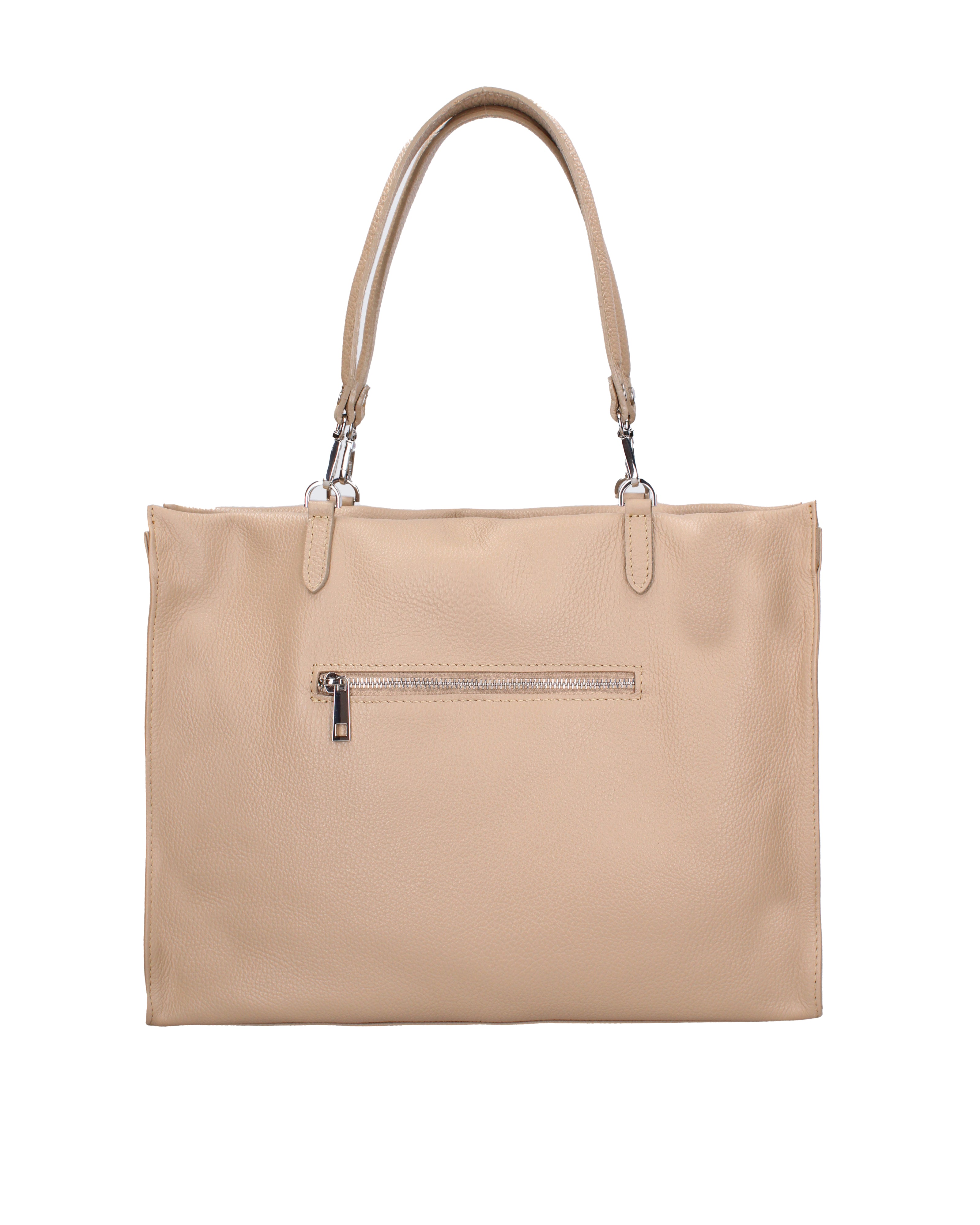 Borsa a mano da donna 100% vera pelle 07138-D05 CAPPUCCINO Roberta Rossi