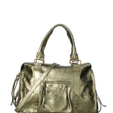 Novara Borsa a spalla da donna Vera pelle 06090 LM-L007 VERDE Gave Lux
