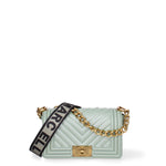Borsa a mano da donna 100% Pvc FLAT-S 24-OLIVE - LIGHT OTTONE Marc Ellis