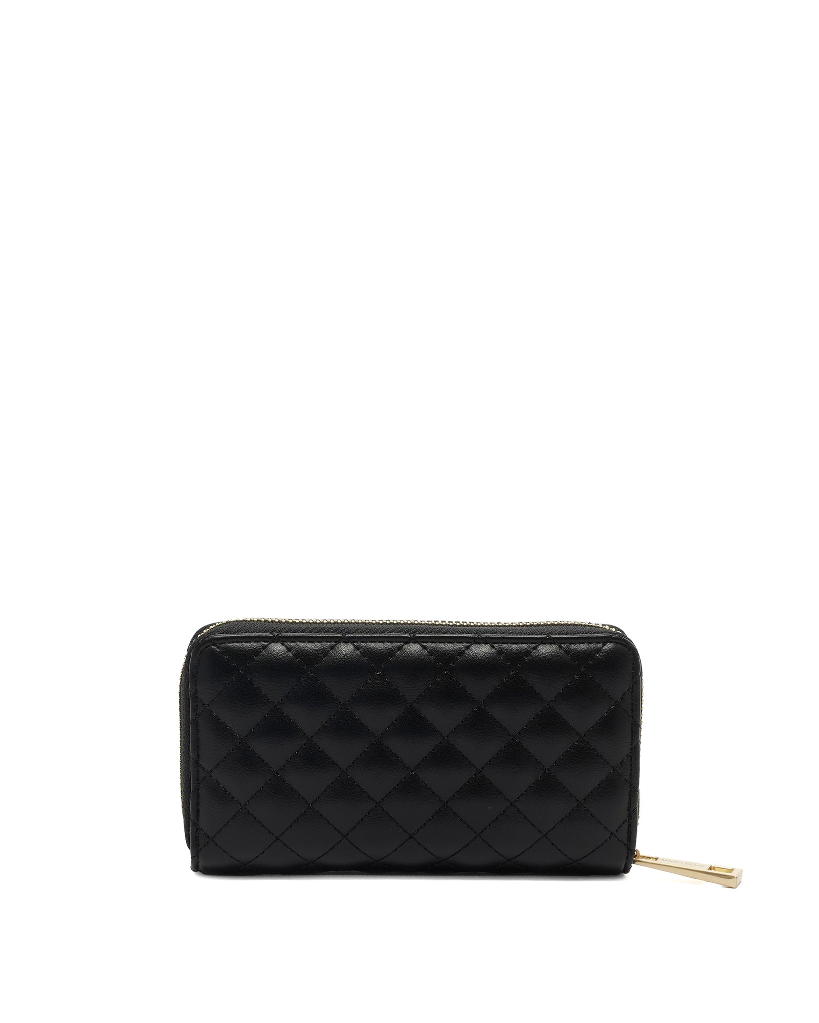 Portafoglio donna con zip Poliuretano vegano MILA-ZIPPER-ROUND-BLACK-OFF GOLD Marc Ellis