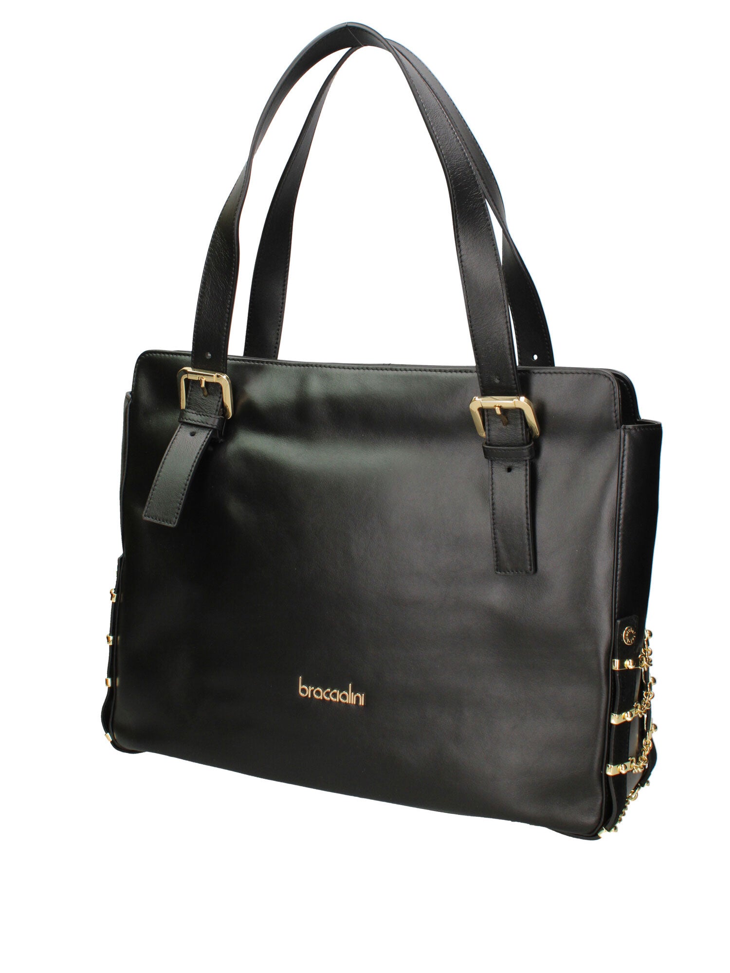 Cesena Borsa a spalla da donna 100% pelle B17221-NERO Braccialini