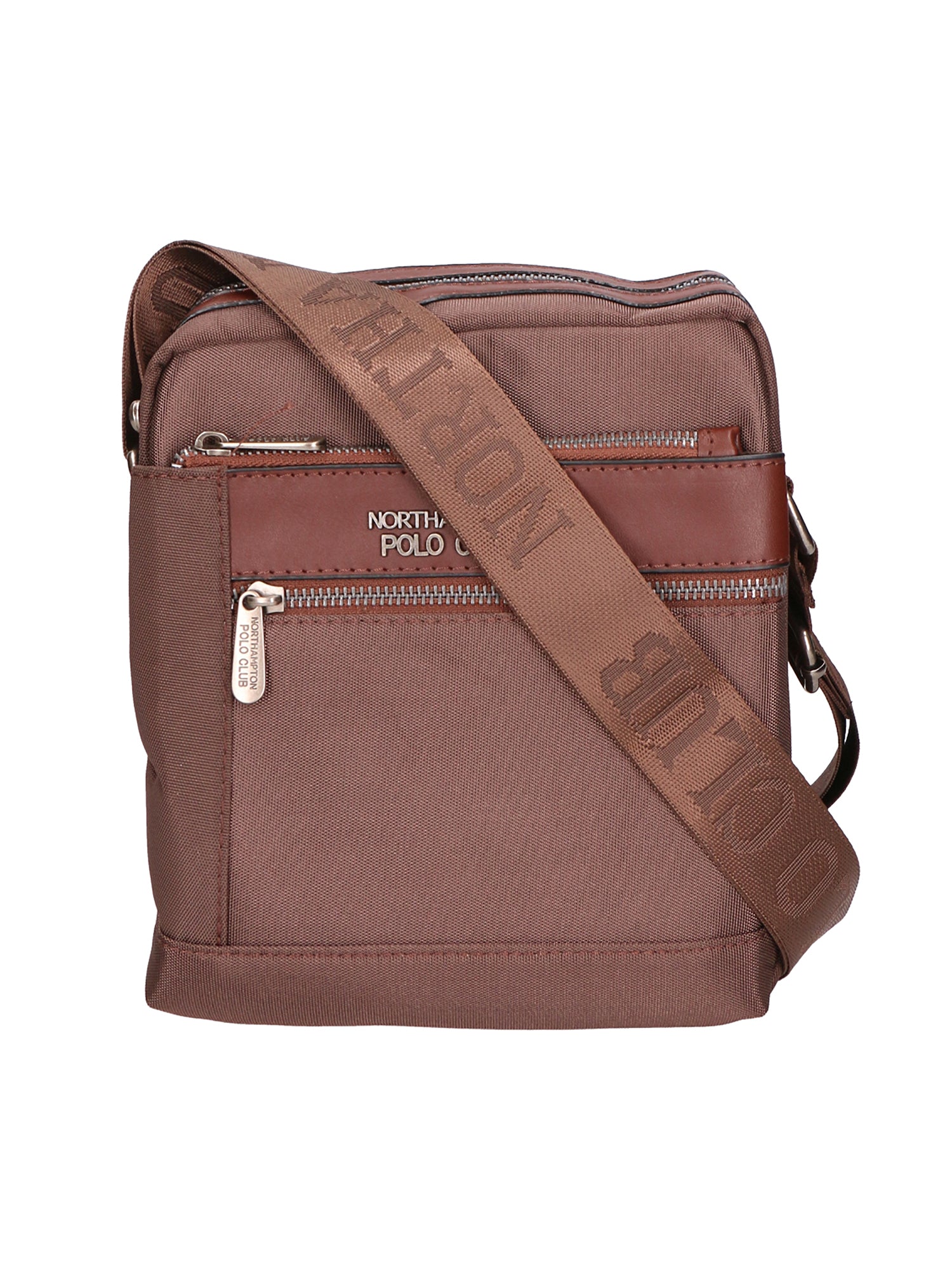 Borsa a tracolla uomo Pelle PU Vegan PCL3067-EARTH Northampton Polo Club