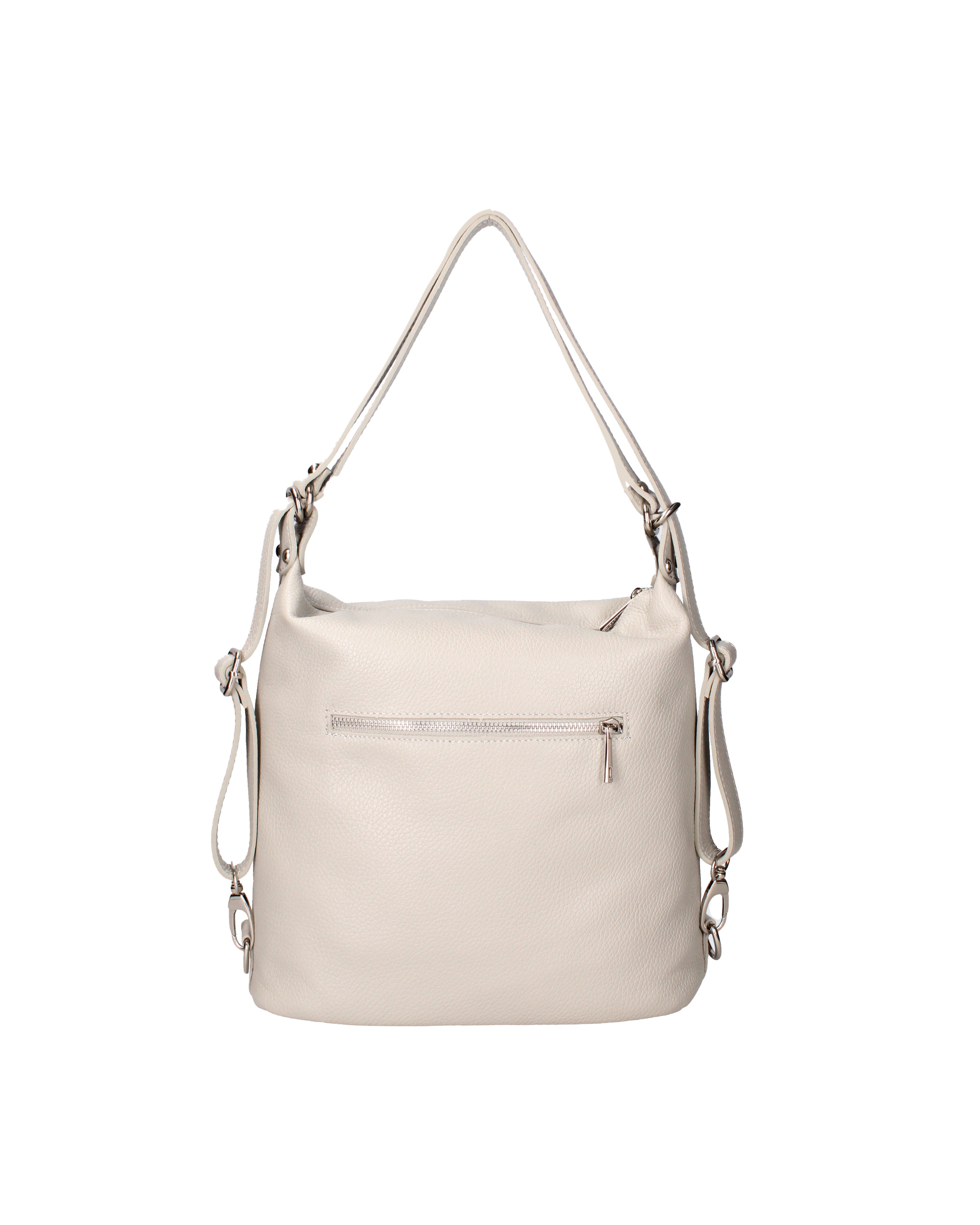 Bianca Borsa a spalla da donna Vera pelle 07136-D86 GRIGIO PERLA Viola Castellani