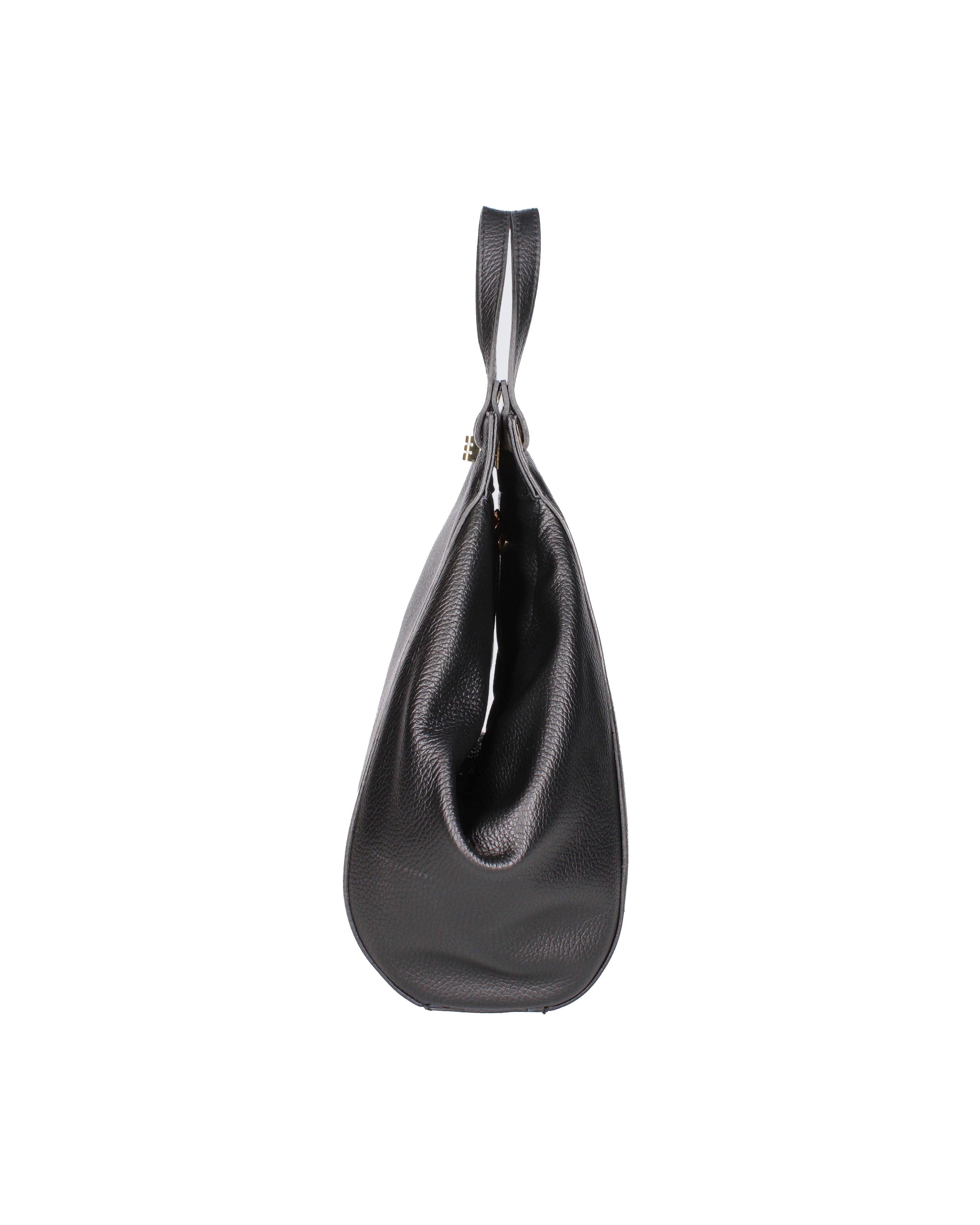 Lindsey Borsa a mano da donna 100% vera pelle 07162-D28 NERO Viola Castellani