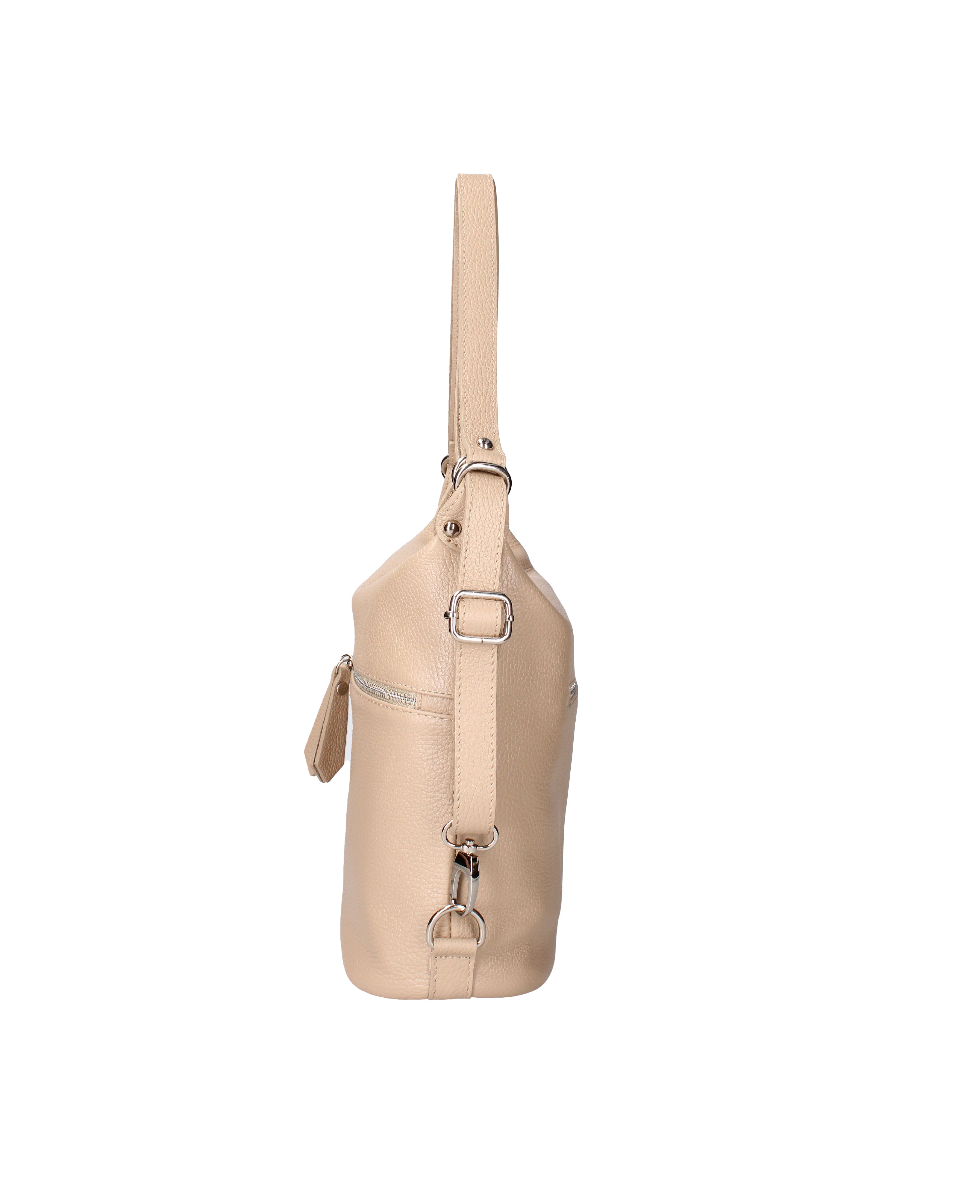Bianca Borsa a spalla da donna Vera pelle 07136-D05 CAPPUCCINO Viola Castellani