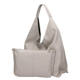Ginger Borsa a spalla da donna Vera pelle 05788-D86 GRIGIO PERLA Gave Lux