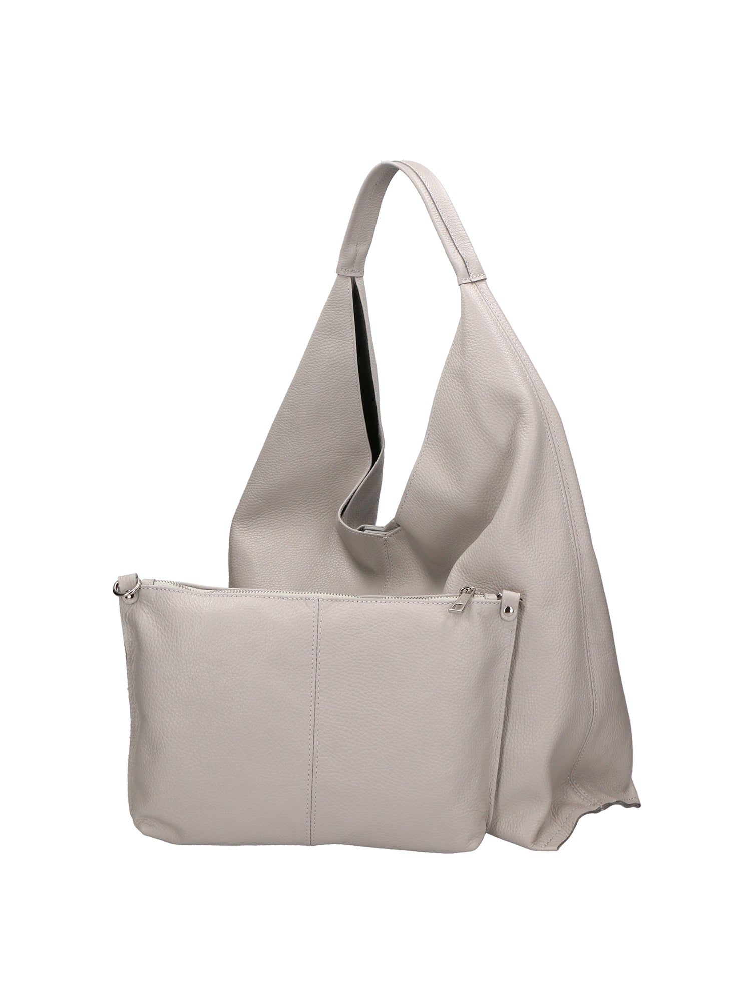 Ginger Borsa a spalla da donna Vera pelle 05788-D86 GRIGIO PERLA Gave Lux