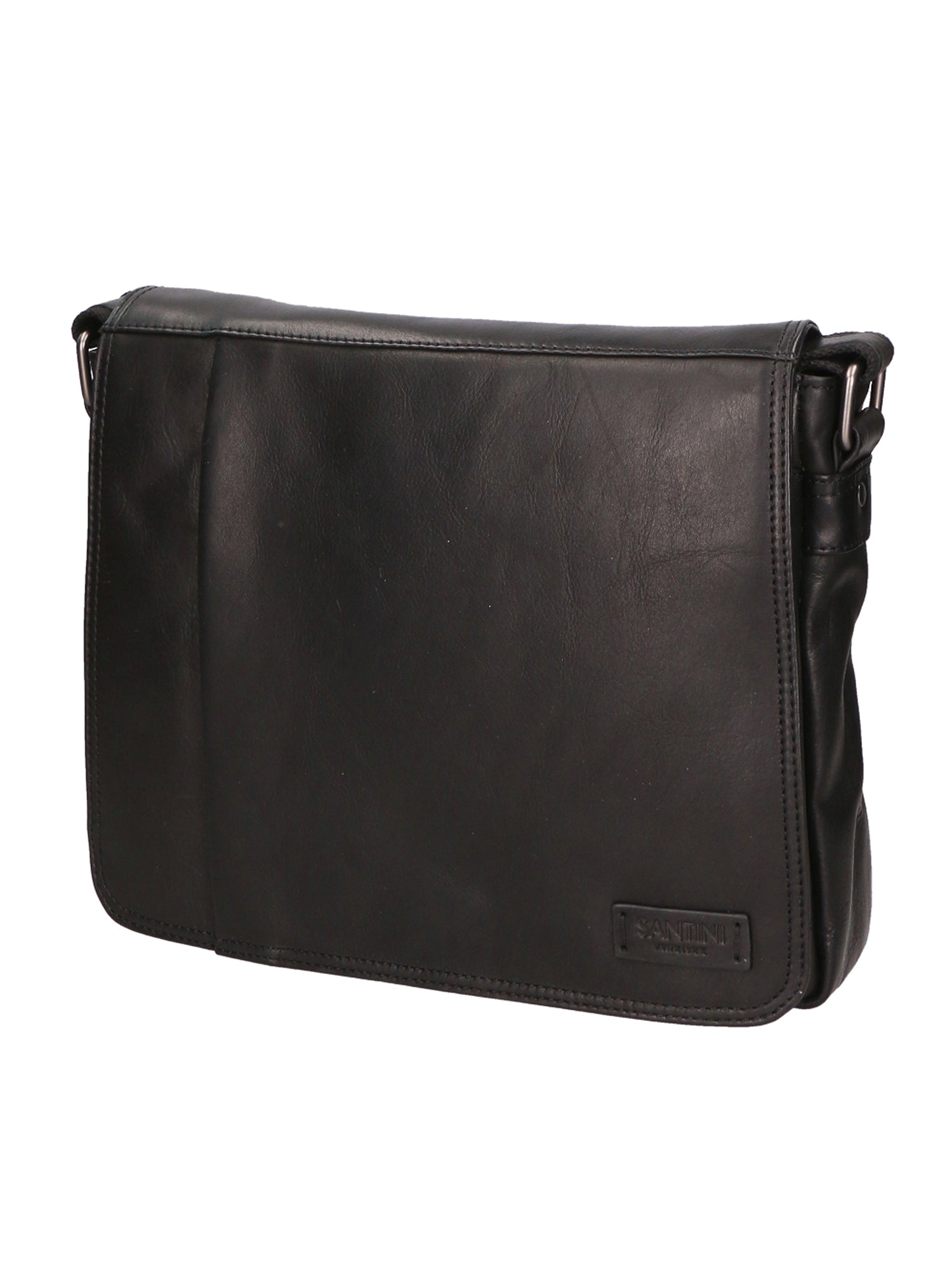Borsa a tracolla unisex vera pelle 100% pelle SN5862247-BLACK Santini Firenze