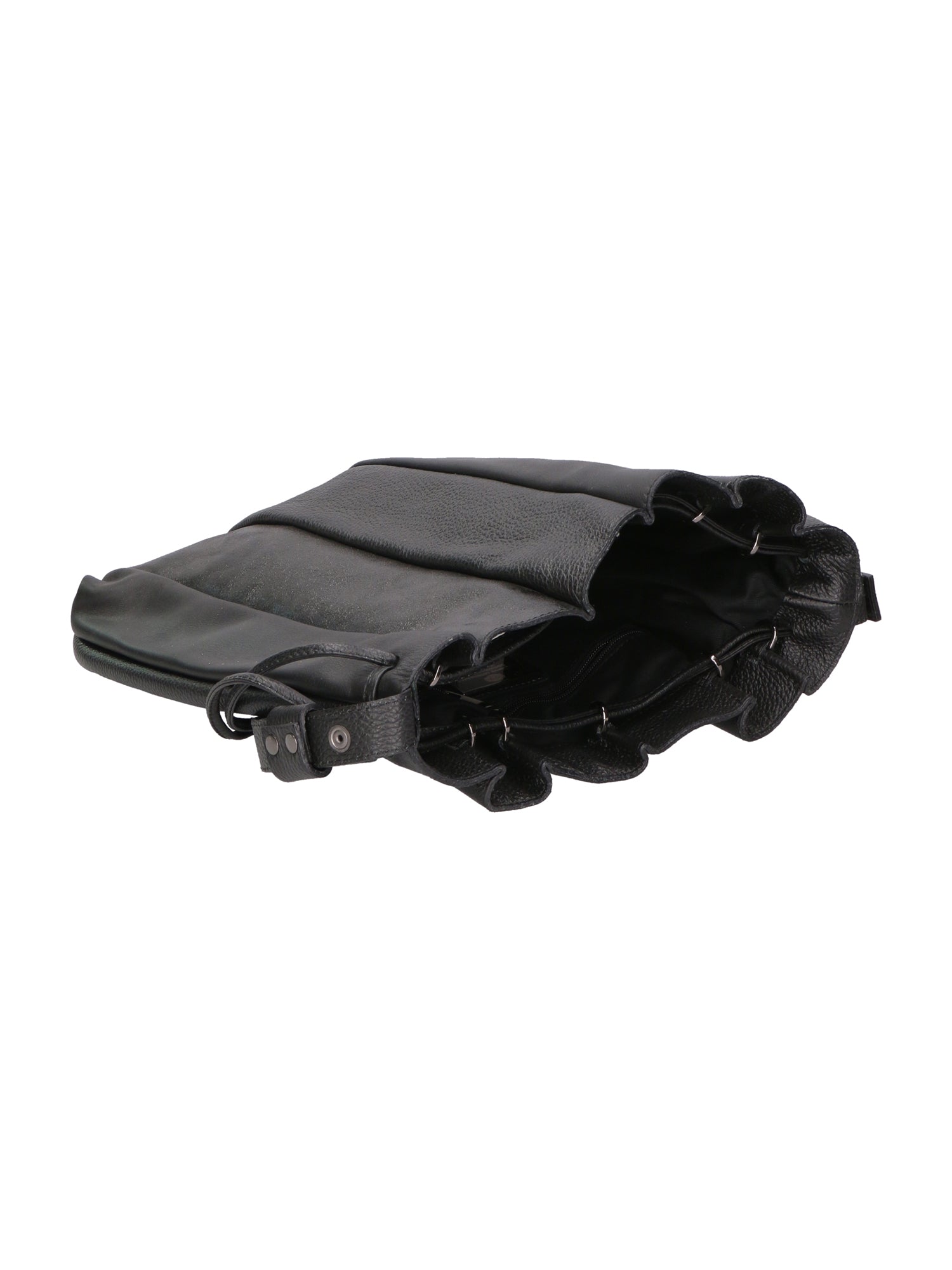 Nunzia Borsa a spalla da donna Vera pelle 576042-NERO BLACK Gave Lux