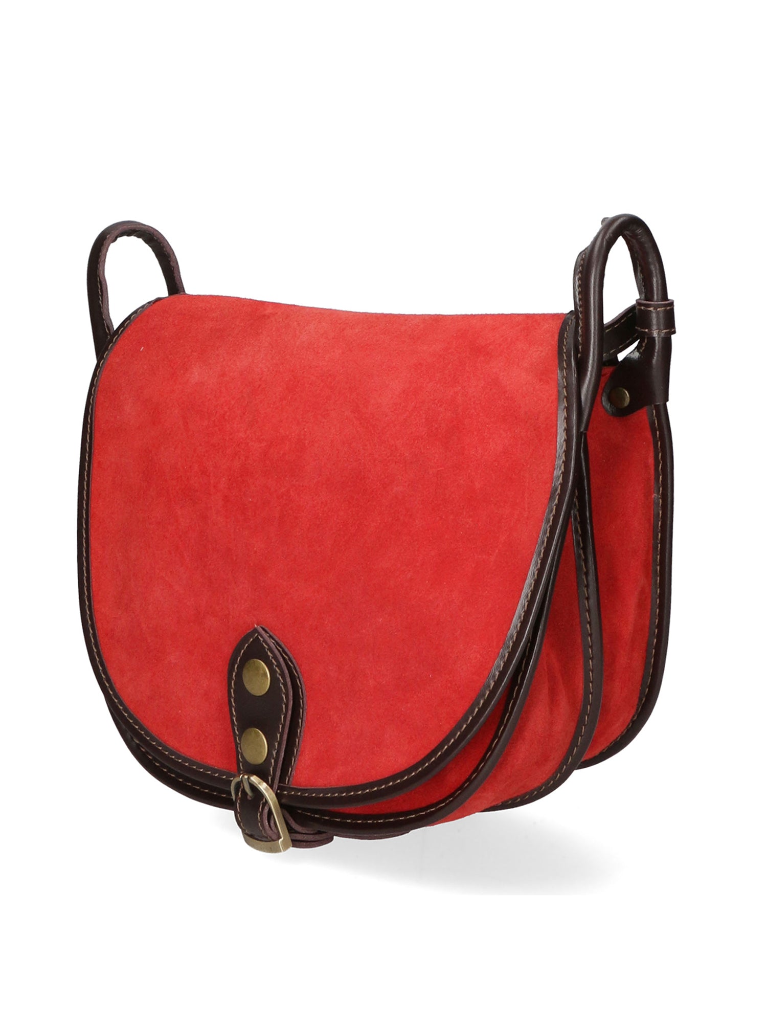 Brigitta Borsa a tracolla da donna Vera pelle 10026-ROSSO RED Gave Lux