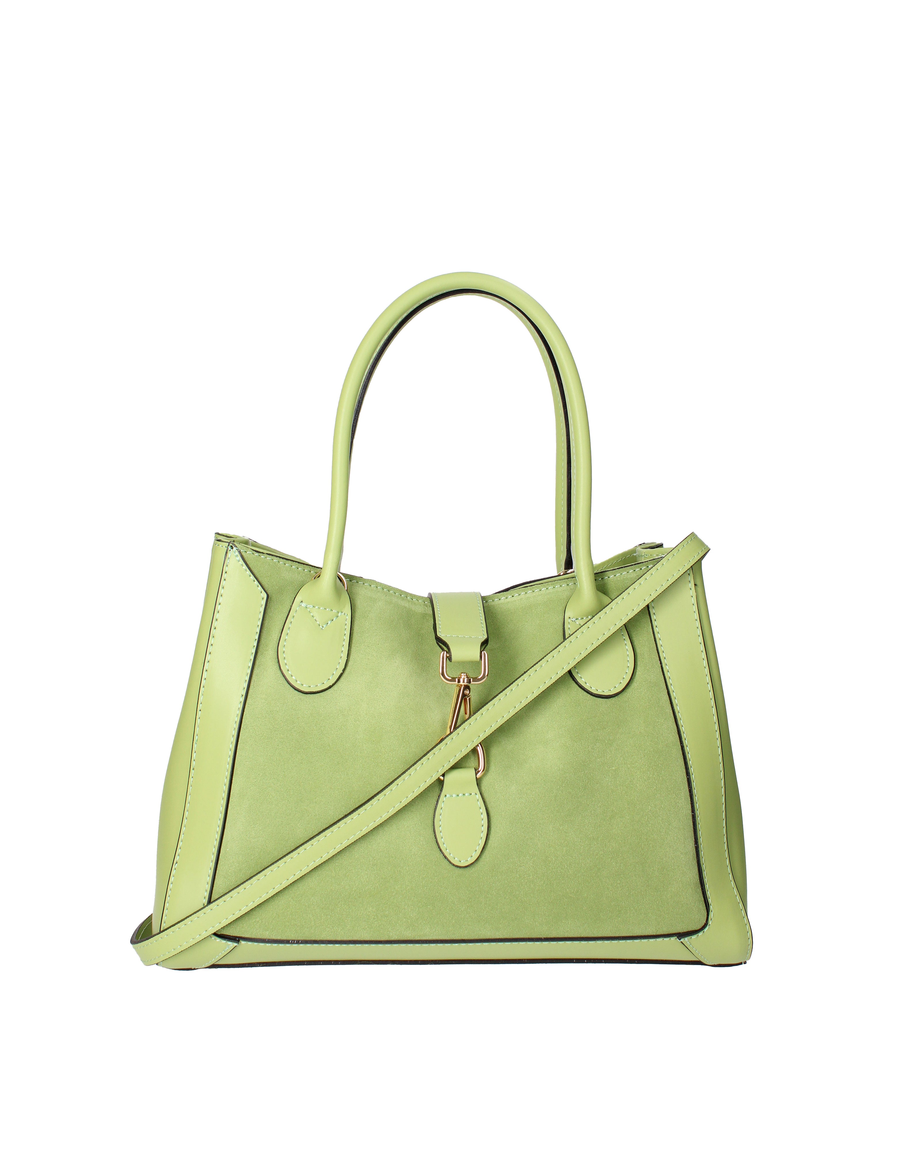Jordana Borsa a mano da donna Vera pelle e suede 07150-L260 PISTACCHIO Viola Castellani