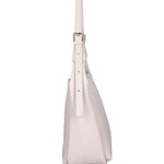 Borsa a spalla da donna Misto pelle e tessuto 07157-D86 GRIGIO PERLA Roberta Rossi