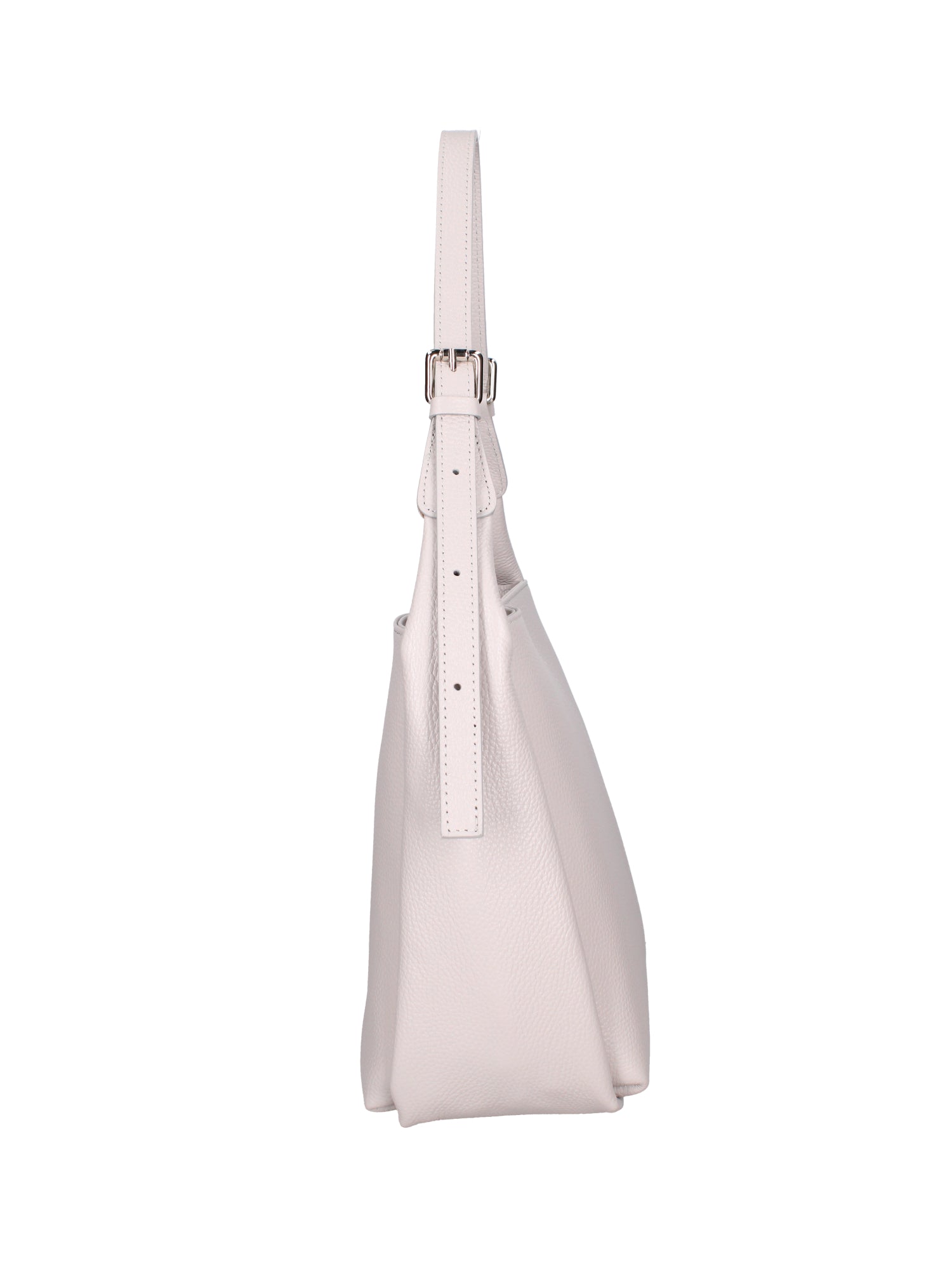 Borsa a spalla da donna Misto pelle e tessuto 07157-D86 GRIGIO PERLA Roberta Rossi
