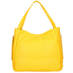 Borsa a spalla da donna Misto pelle e tessuto 07155-D04 GIALLO Roberta Rossi