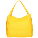 Borsa a spalla da donna Misto pelle e tessuto 07155-D04 GIALLO Roberta Rossi