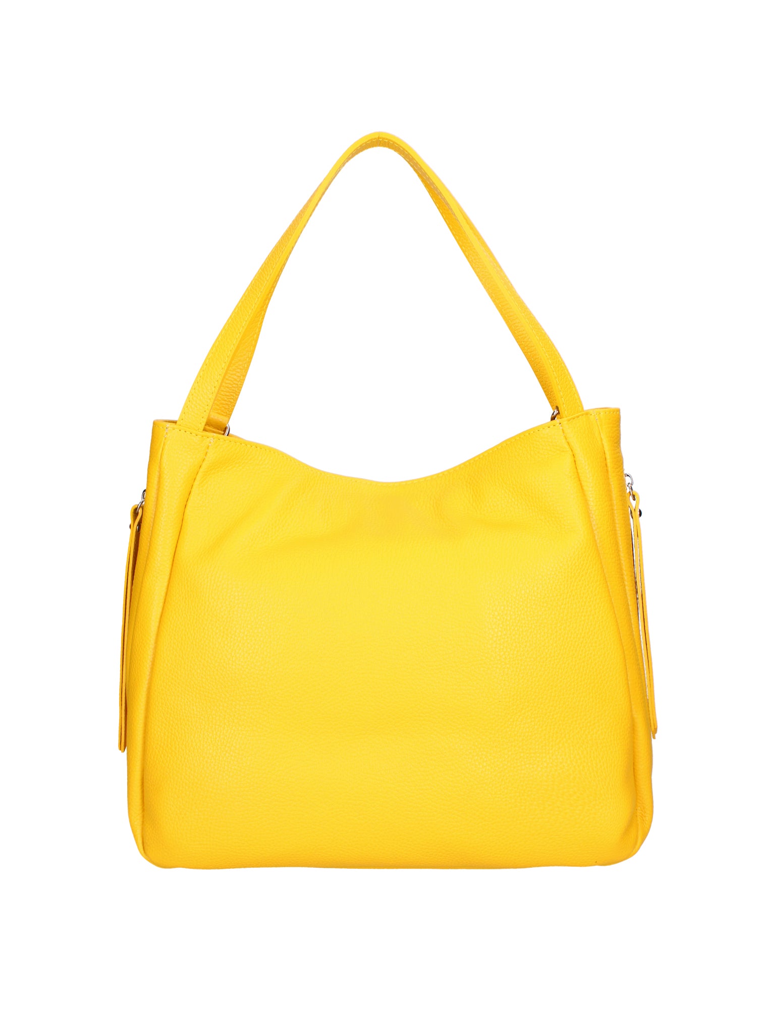 Borsa a spalla da donna Misto pelle e tessuto 07155-D04 GIALLO Roberta Rossi