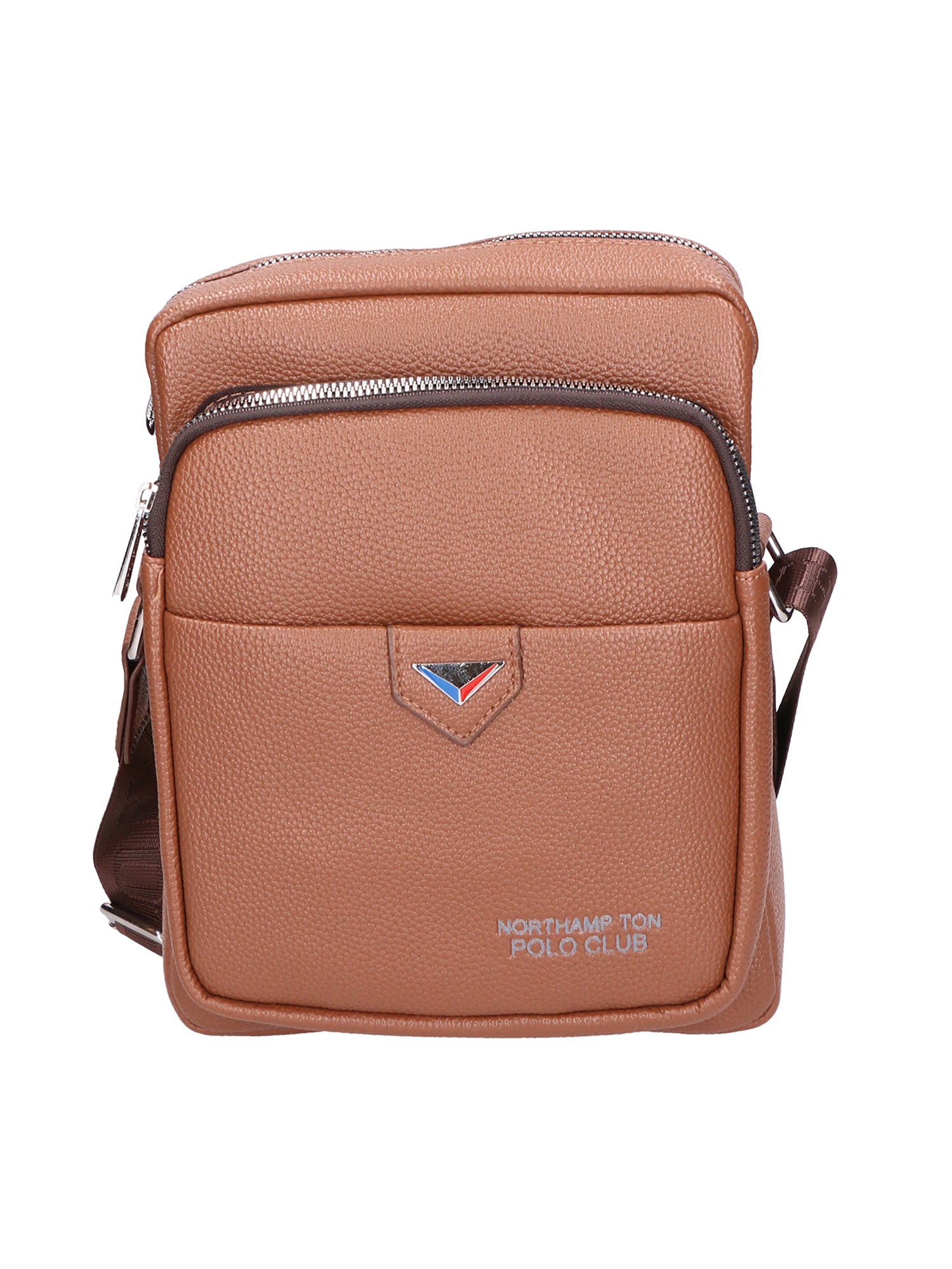 Borsa a tracolla uomo Pelle vegana PU PCL3026-KHAKI Northampton Polo Club
