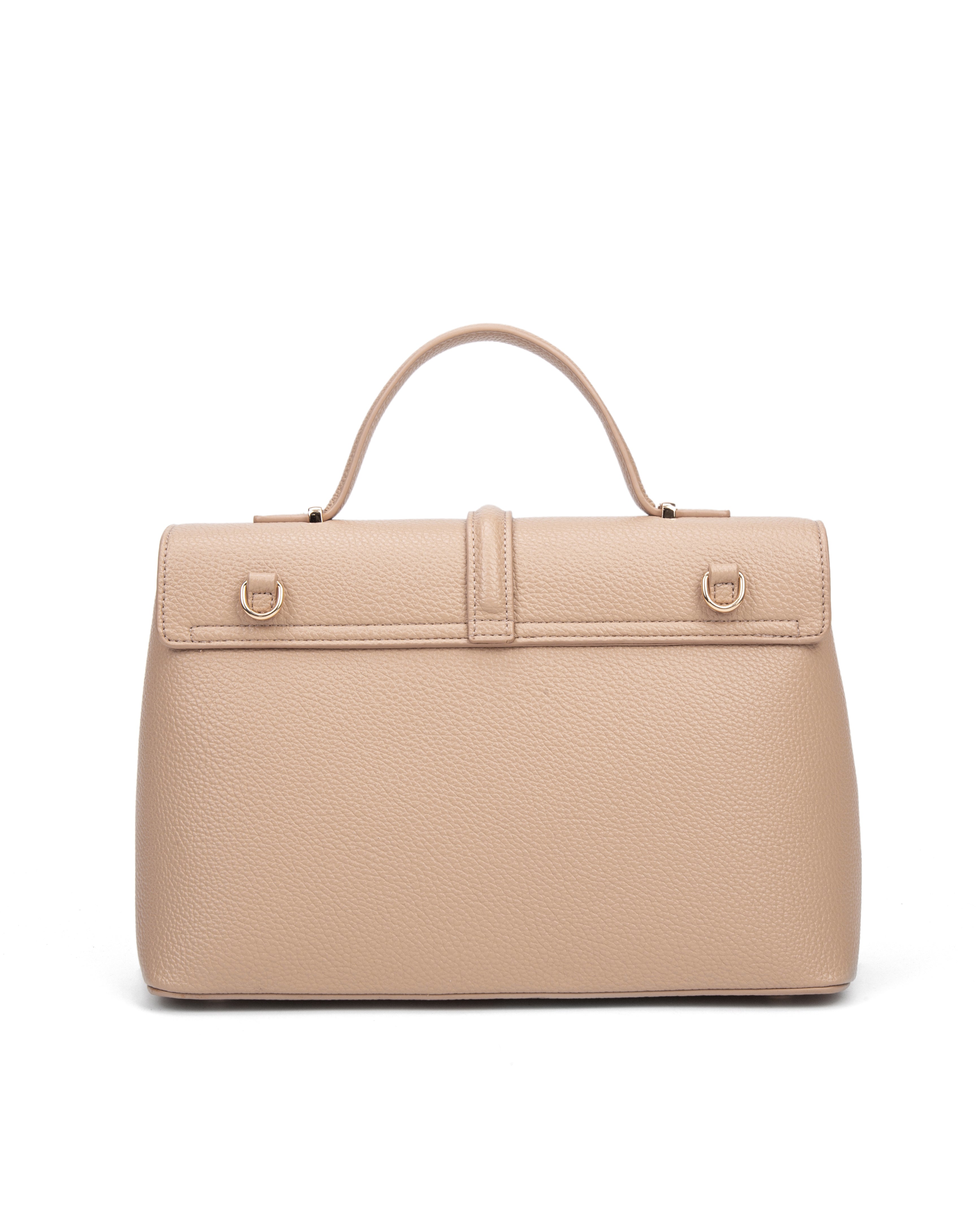 Borsa a mano da donna 100% pelle vegana PU 755-2PT-CAFFELATTE Diana&co