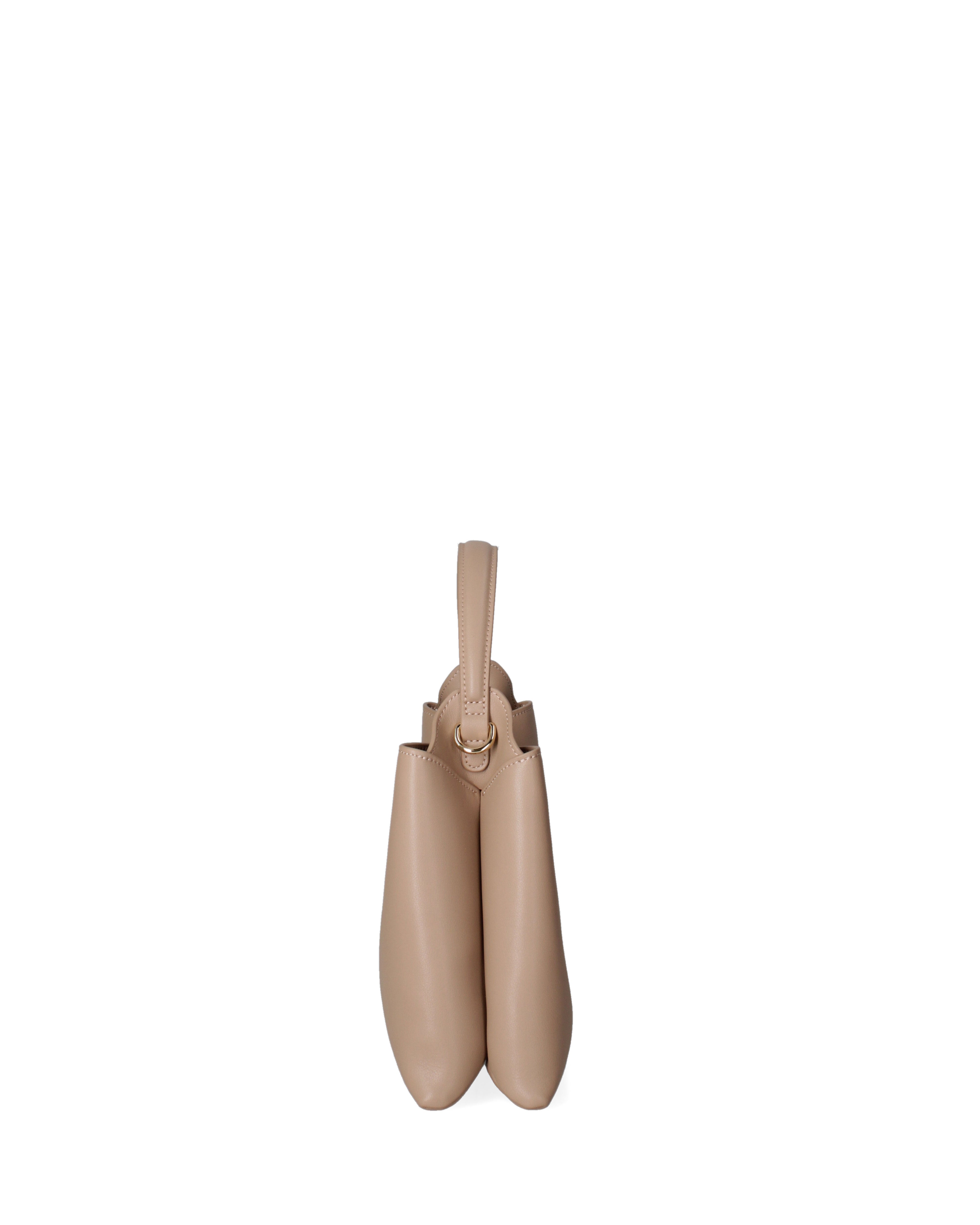 Borsa a mano da donna 100% pelle riciclata 07227-Taupe Viola Castellani