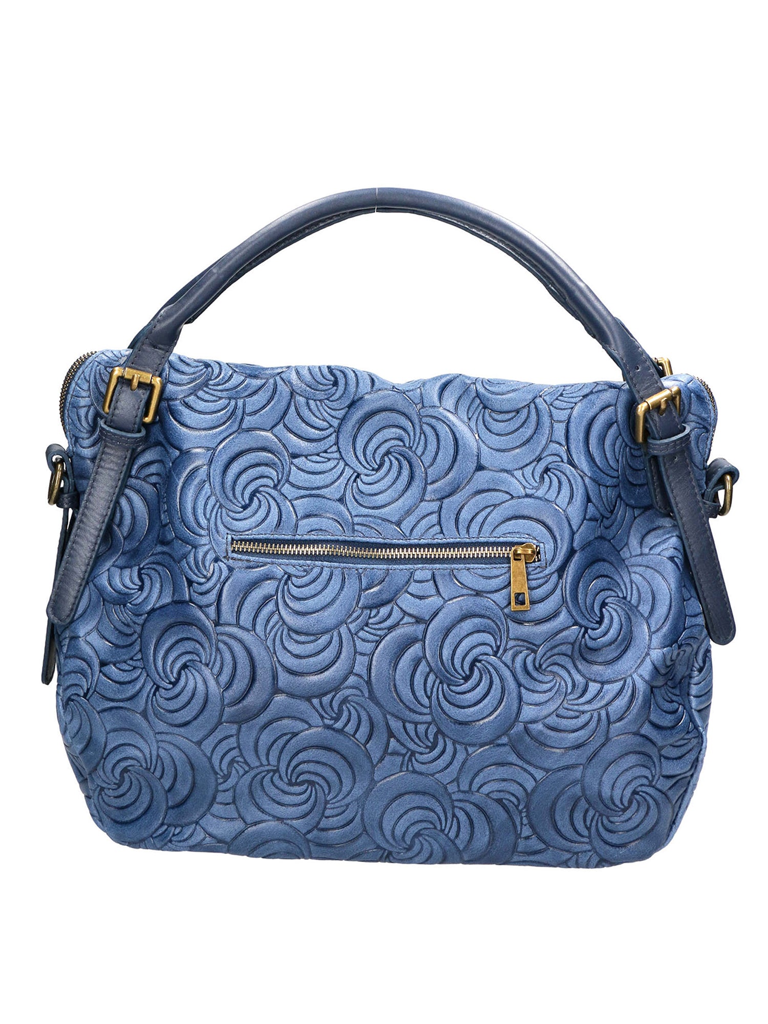 Devis Borsa a mano da donna Vera pelle 80014-012 BLU JEANS Gave Lux