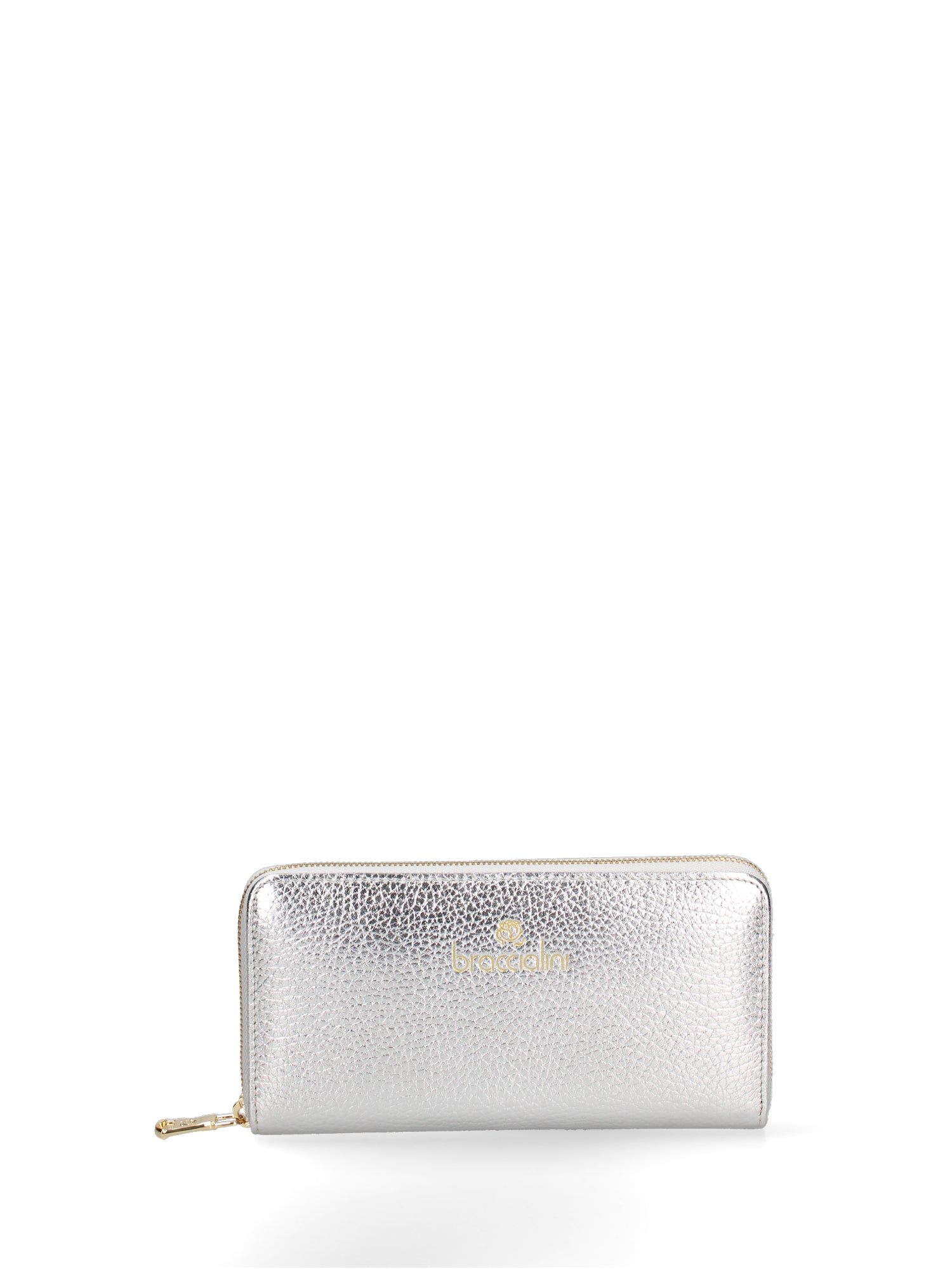 Evaria B16410 126GR-ARGENTO Portafoglio donna in vera pelle Braccialini