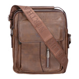 Borsa a tracolla uomo 100% pelle PU PCL3053-COFFEE Northampton Polo Club