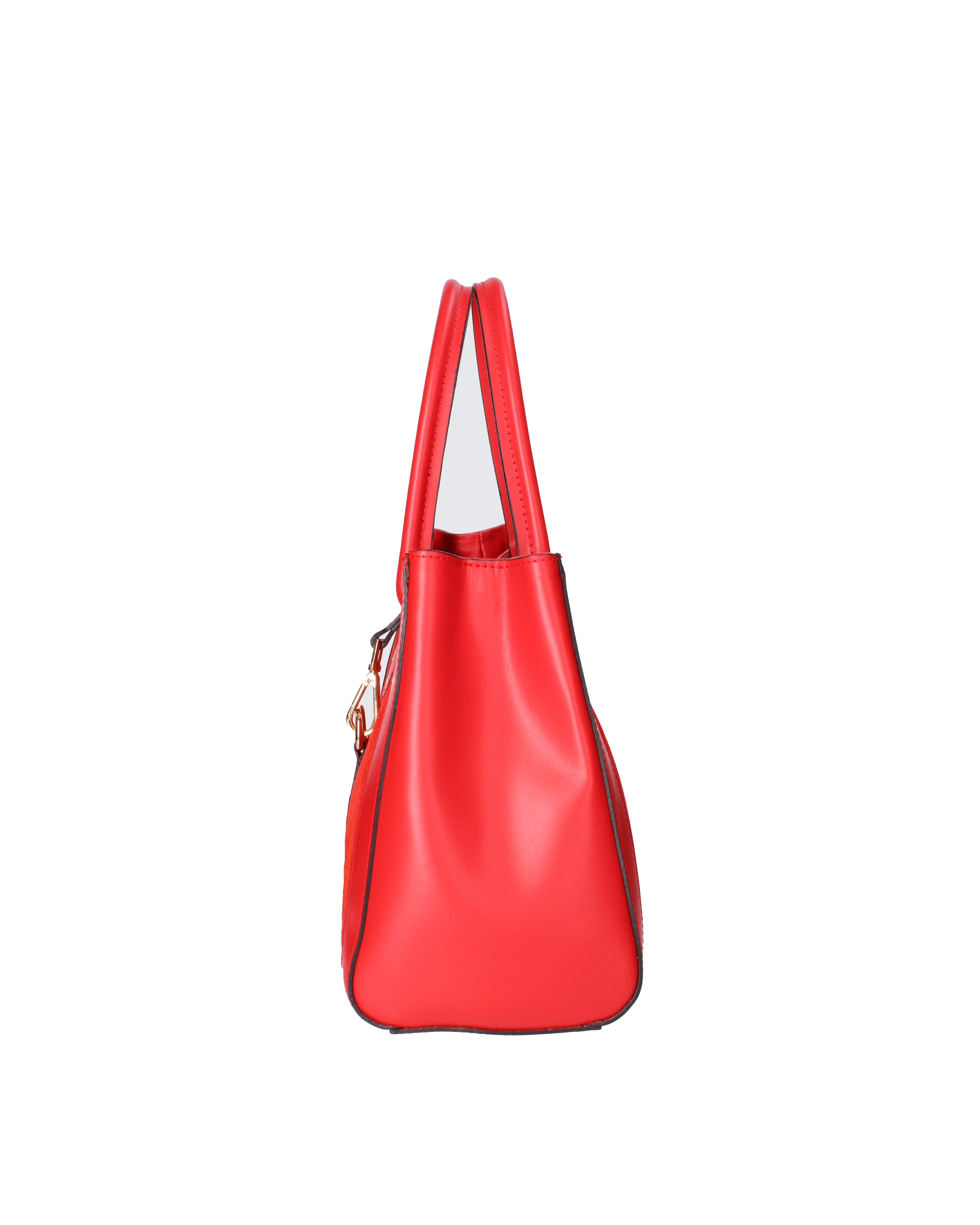 Jordana Borsa a mano da donna Vera pelle e suede 07150-L214 ROSSO Viola Castellani