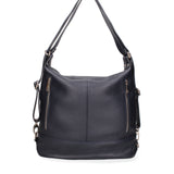 Vera pelle 07135-D26 BLU NOTTE Borsa a spalla convertibile Anjelica Viola Castellani