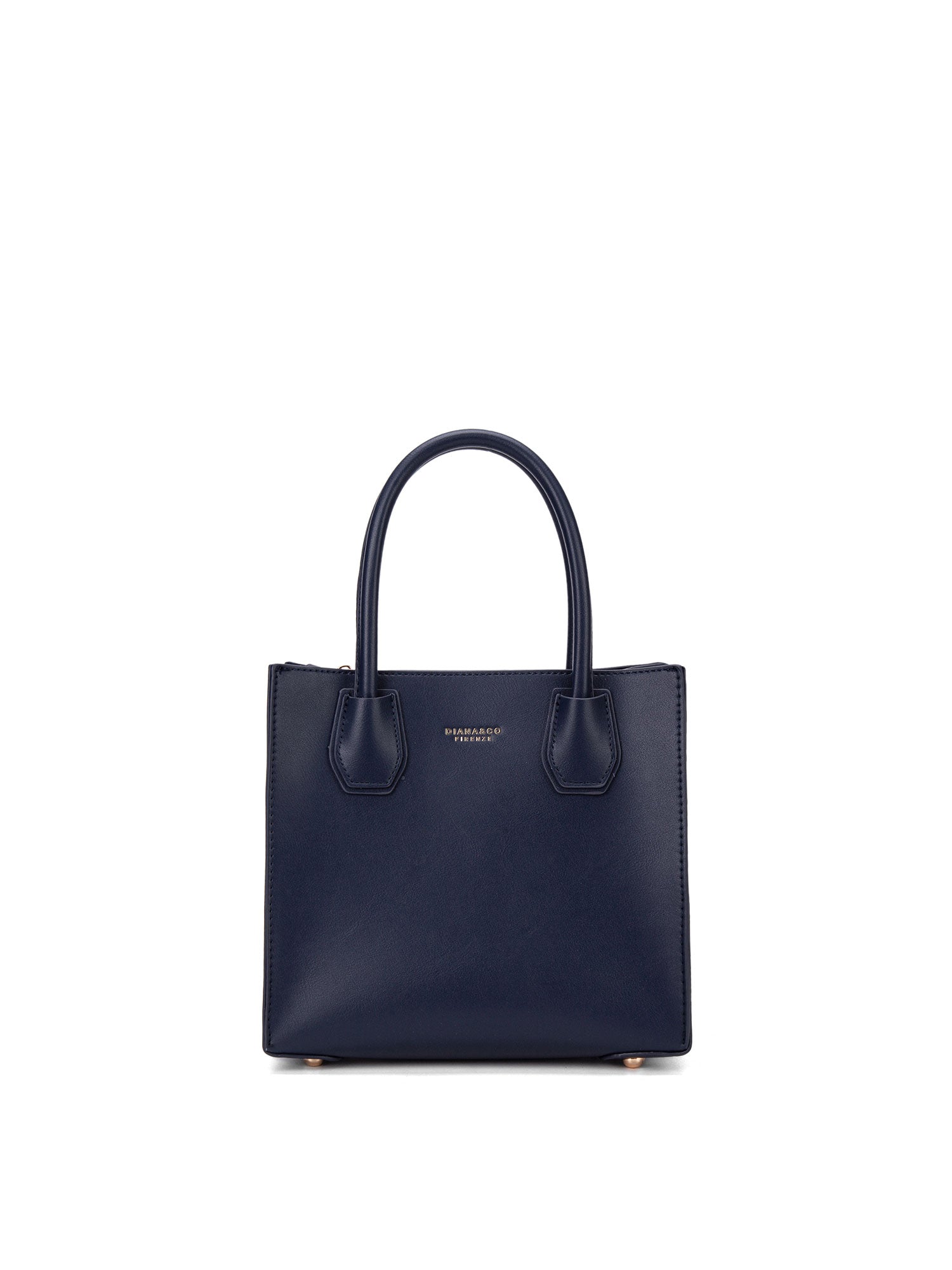 Borsa a mano da donna 100% pelle vegana PU 713-1PT-NAVY BLUE Diana&co