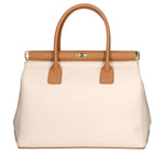 Aleria Borsa a mano da donna Vera pelle 8005-D37 LATTE D44 CUOIO Gave Lux