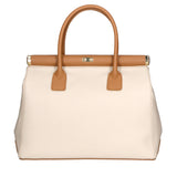 Aleria Borsa a mano da donna Vera pelle 8005-D37 LATTE D44 CUOIO Gave Lux