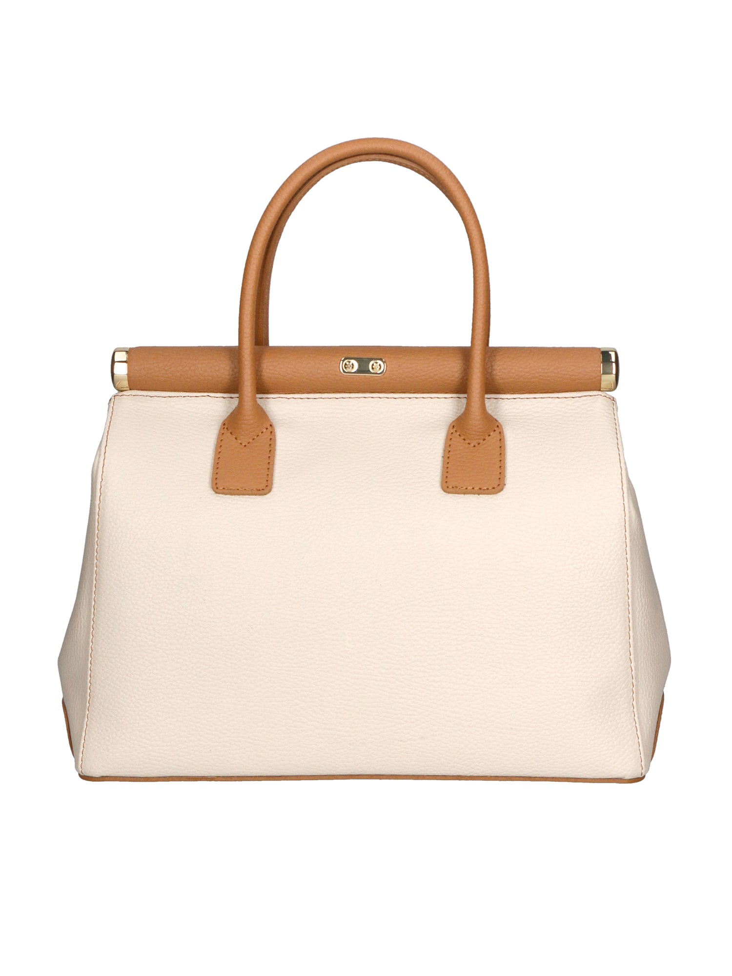Aleria Borsa a mano da donna Vera pelle 8005-D37 LATTE D44 CUOIO Gave Lux