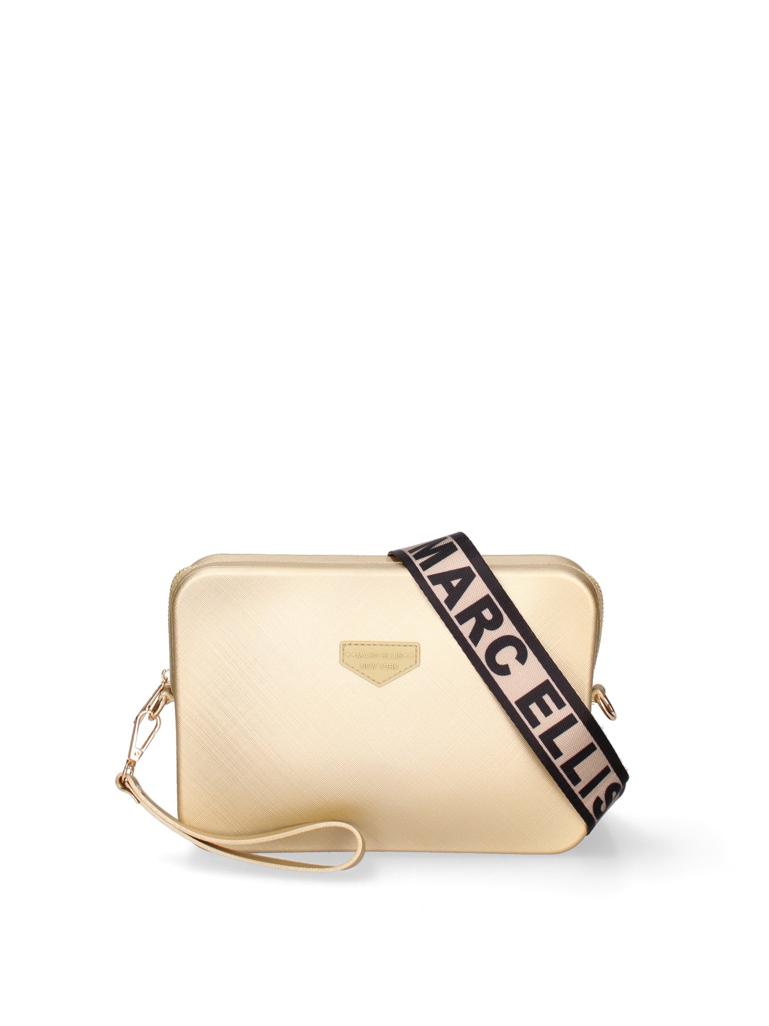 Borsa a tracolla da donna 100% Pvc FLAT-FLOWE-GOLD - LIGHT GOLD Marc Ellis