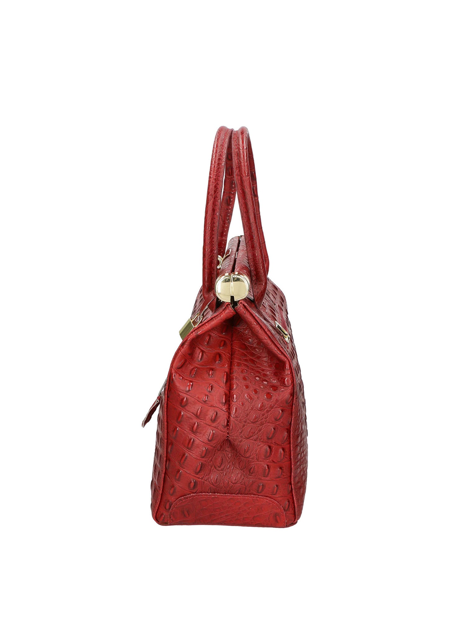 Deborah Borsa a mano da donna Pelle Croco Stampata 7727-C10 ROSSO SCURO Gave Lux