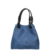 Araminta Borsa Shopper da donna Vera Pelle 80047-012 BLU JEANS Gave Lux
