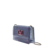 Borsa a mano da donna 100% Pvc FLAT SUPERMEE M-LILLA STRASS Marc Ellis