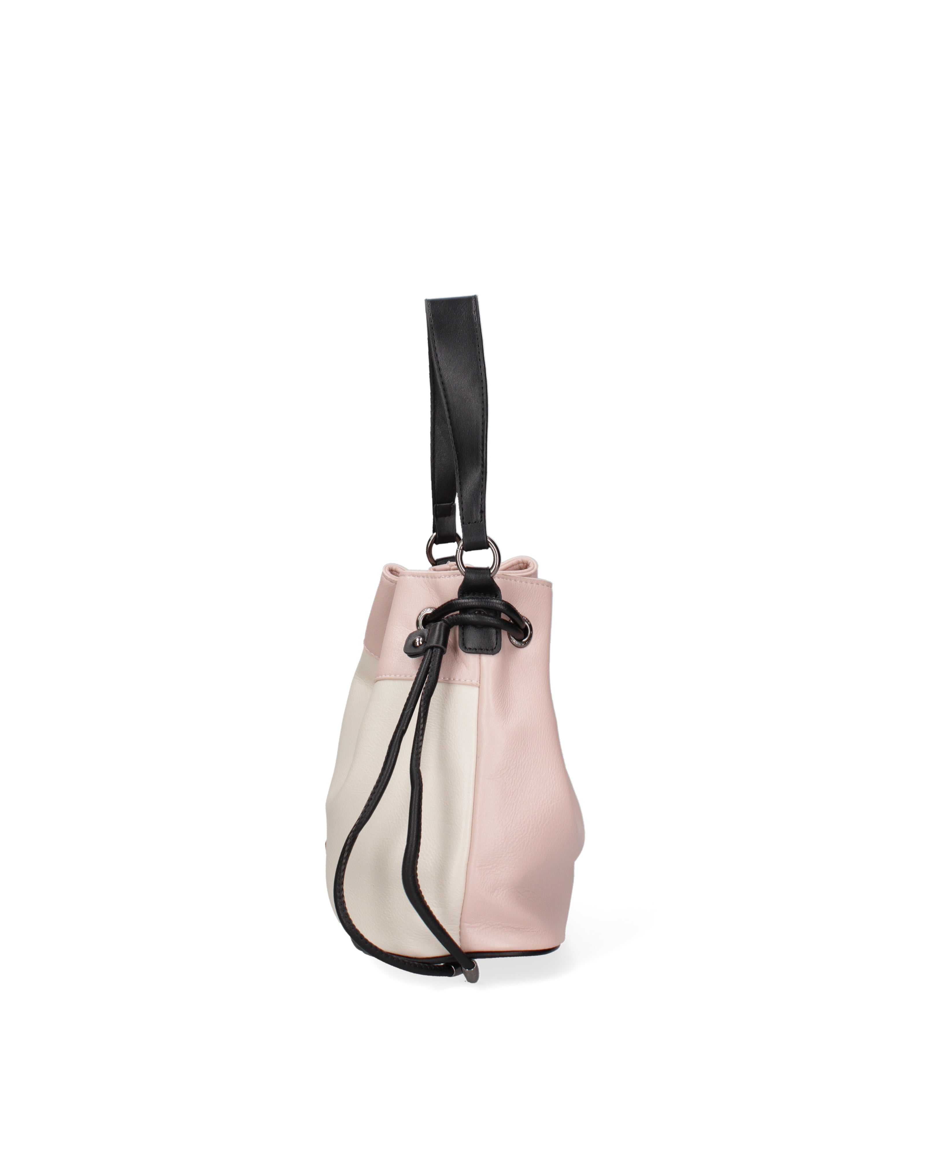 Borsa a secchiello da donna Ecopelle F6714-3-BEIGE - PINK David Jones