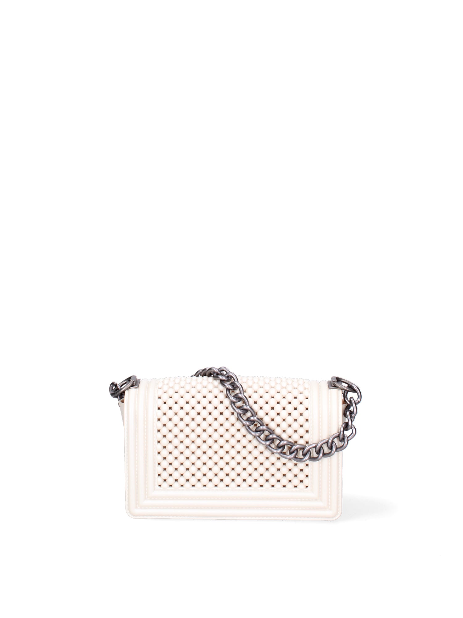 Borsa a mano da donna 100% Pvc FLAT-S-BALL 24-WHITECAP - SATIN CDF Marc Ellis