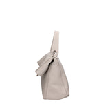 Borsa a spalla da donna Vera pelle 07159-D86 GRIGIO PERLA Viola Castellani