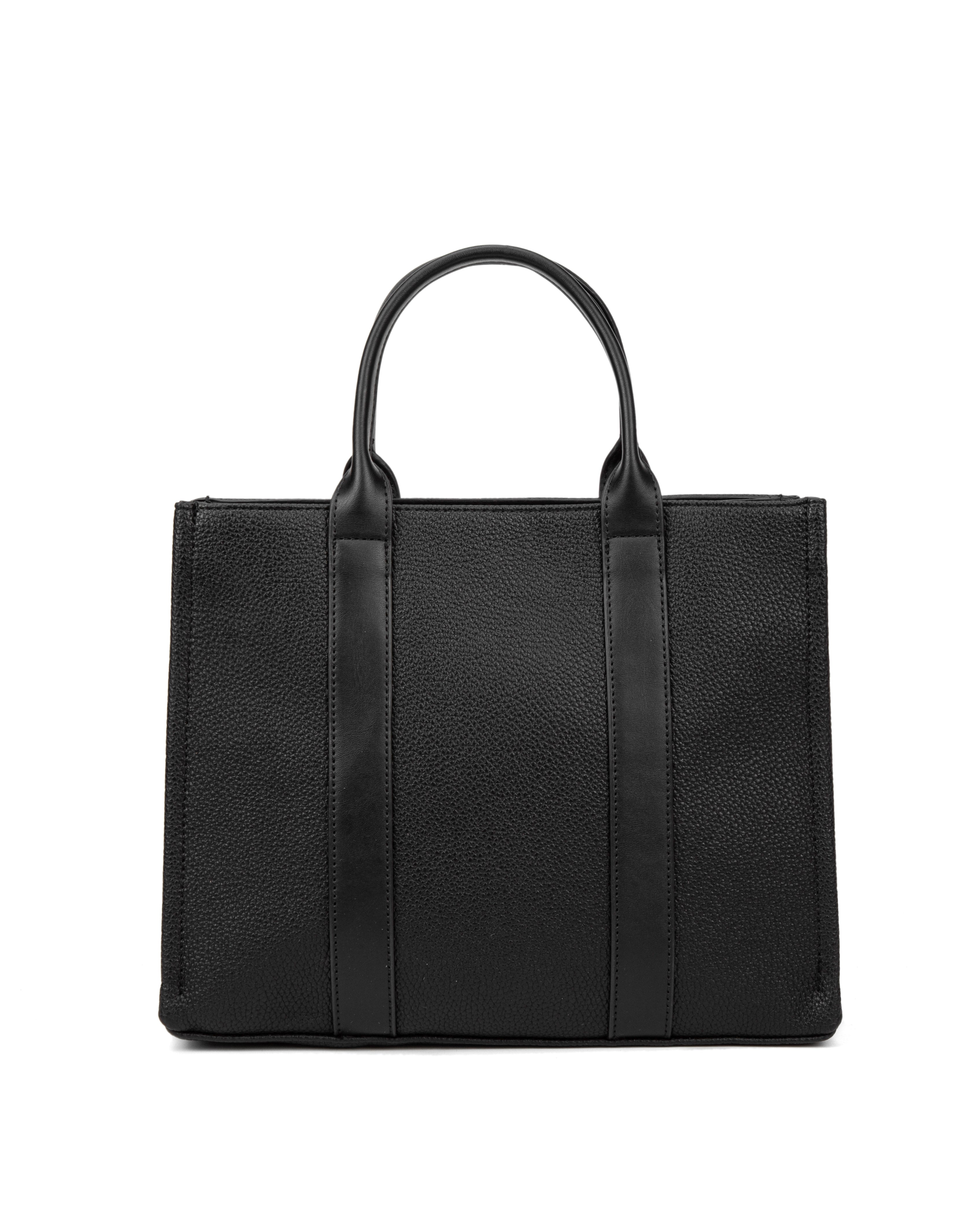 Borsa a mano da donna 100% pelle vegana PU 715-3PT-BLACK Diana&co