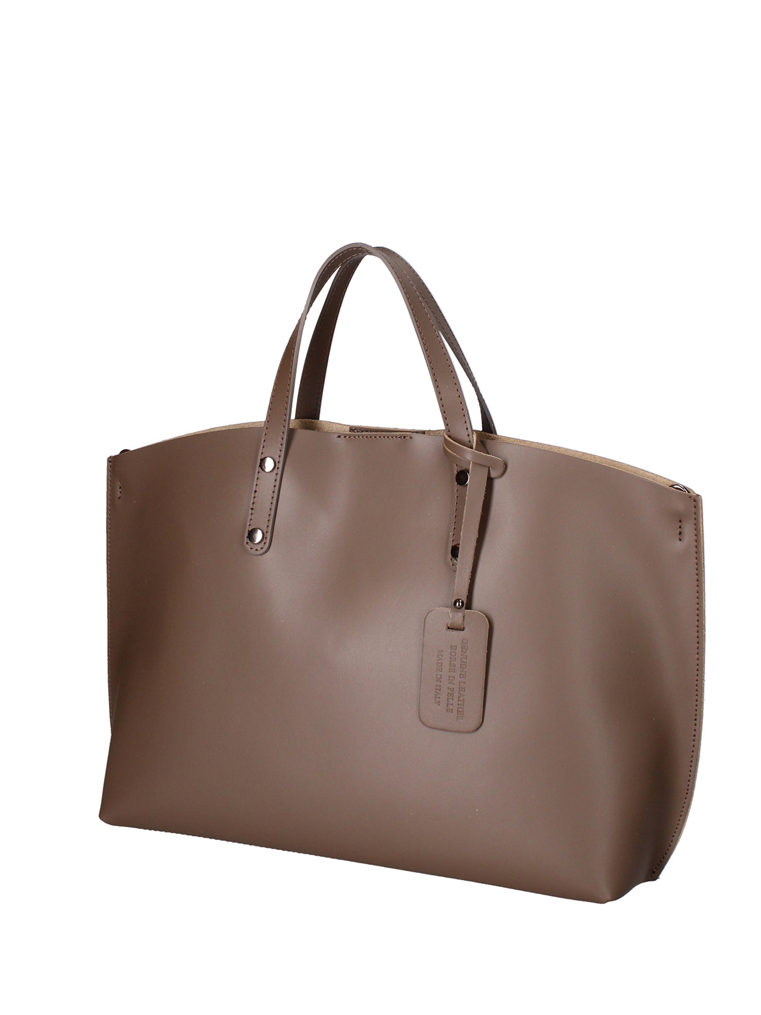 Lumena Borsa a mano da donna Vera pelle 2094-L134 TAUPE SCURO Gave Lux