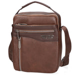 Borsa a tracolla uomo in pelle PU Casual PCL3004-BROWN Northampton Polo Club