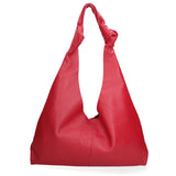Borsa a spalla da donna 100% vera pelle 07156-D08 ROSSO Viola Castellani